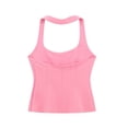 thumbnail image 4 of HH TRAF Camisola sin mangas con cuello colgante para mujer, moda de verano, informal, ajustada, lisa, sin espalda, con cremallera lateral, corta, en 4 colores, 4 of 4