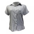 thumbnail image 2 of Womens Button Down Blouse Shirts Short Sleeve V Neck Casual Loose Collared Tops with Pockets, 2 of 5