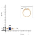 thumbnail image 5 of ANGARA Natural Twist Split Shank Solitaire Blue Sapphire Engagement Ring in 14K Rose Gold for Women (Size-5mm) | September Birthstone, Anniversary, Jewelry Gift for Women | Natural Blue Sapphire Ring, 5 of 9