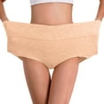 thumbnail image 4 of Brilliant Womens Underwear Briefs Cotton High Waist Womens Underwear Soft High Waist Breathable Solid Color Briefs Panties for Women Beige XXXL, 4 of 9