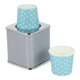 thumbnail image 1 of Distributeur de Gobelets Jetables Distributeur de Gobelets en Papier à Tirer Porte-Gobelet pour Boissons avec 10 Pcs Gobelet (Motif Aléatoire de Gobelet), 1 of 9