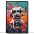 thumbnail image 2 of Hudo Funny Bolognese Dog Riding A Motorcycle Vintage Poster, Bolognese Dog Canvas Wall Art - Aesthetic Decor - Boyfriend Birthday Gift Ideas, 2 of 6