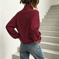 thumbnail image 6 of Hurxie Womens Half Zip Pullover Sweatshirt Long Sleeve Quarter Zip Sweatshirts Mock Neck Soft Casual Fall Sweatshirts, Daily Wear, 6 of 7
