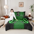 thumbnail image 4 of Castle Fairy Honeycomb Gamer Twin Comforter Sets,Geometric Hexagon Bedding Set, 4 of 8