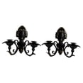 thumbnail image 2 of 2 Pieces Vintage Wall Candle Holder Iron Art Candlestick Large Size for Bedroom Hallway Living Room, 2 of 9