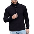 thumbnail image 2 of Blusa y camisa de manga larga con cuello vuelto para hombre, color liso, de manga larga, para deportes al aire libre, con capucha, blusa de moda con botones grandes, blusa de poliéster para hombre, 2 of 7