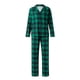 thumbnail image 5 of Conjunto de pijamas navideños a juego para toda la familia: camisa de manga larga a cuadros y pantalón con cintura elástica., 5 of 10