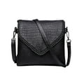 thumbnail image 2 of Qarigey Bolso de mensajero para mujer para ocasiones oficiales y casuales Bolsos de mensajero Bolsos de hombro cruzados PU Negro-S Type3 NO3, 2 of 6