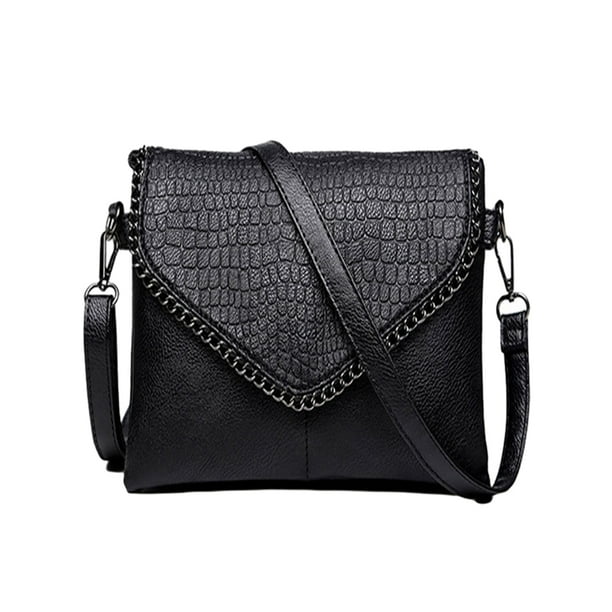 Minnieouse Bolso bandolera negro para mujer Cinturón desmontable Organización fácil Bolsos bandolera Hombro cruzado Bolsas de mensajero y de hombro Negro-L