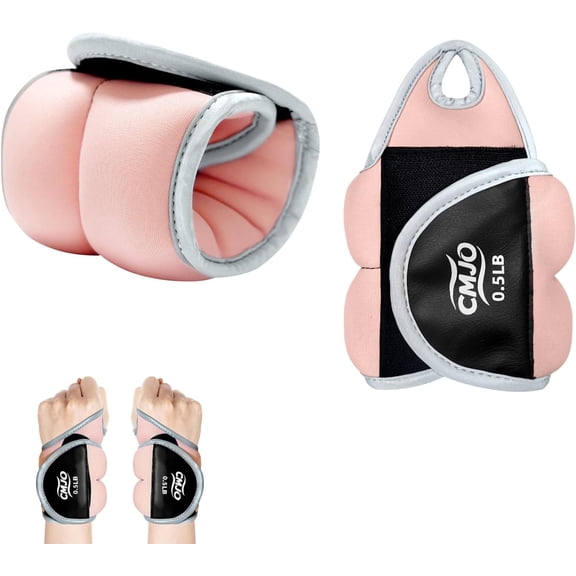 KKFEN-Wrist Weights with Thumb Loops Lock for Men Women 0.5lb*2 1lb*2 2lbs*2 Ankle Weights Weighted Gloves for Strength Training Running Walking Exercises