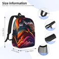 thumbnail image 5 of Goofa Colorful Abstract Wave Motion Pattern Lightweight Student Backpack for School, Water-Resistant, Adjustable Straps, Fits 15" Laptop, Multiple Pockets for Books, Accessories, 5 of 6
