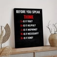 thumbnail image 4 of Motivational Think Before You Speak Classroom Positive Quotes Inspirational-1 Poster Wrapped Wooden Frame Wall Decor,Canvas Wall Art for Living Room,Bedroom,Office,Ready to Hang, 4 of 5