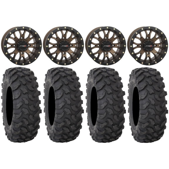 System 3 ST-3 Bronze 15" Wheels 30" XTR370 Tires Can-Am Maverick X3 / Honda Pioneer 1000 / Talon