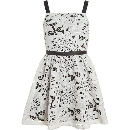 Calvin Klein Girls' Sleeveless Party Dress, White Eyelet, 8 | Walmart Canada