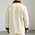 thumbnail image 5 of Lutiedan Mens Button down Jackets Fall Lightweight Vintage Barn Jacket Long Sleeve Corduroy Lapel Outwear with Pockets S-XXL, 5 of 7