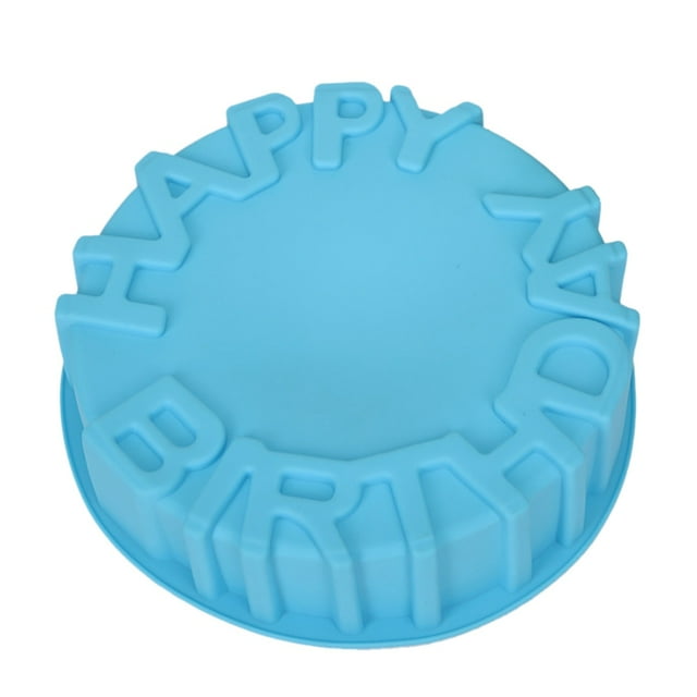 Happy Birthday Silicone Cake Mold Non-stick Round Bread Mold Kitchen Mousse Mold