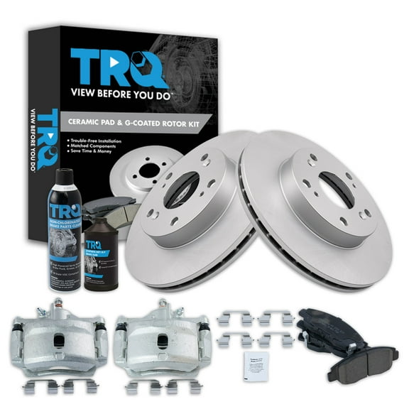 TRQ Front Brake Pad & Rotor Kit BKA45346 Fits Select 2006-2011 Honda Civic