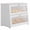 White, variant on BGTREND Bread Box With Trapezoidal Bamboo for Kitchen Countertop, Spacious Wooden Corner Bread Storage Container, Under Cabinet Organizer(Black,Double Layer)