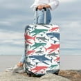 thumbnail image 4 of Wukai Colorful Shark Elastic Luggage Cover: Personalized Protection for Your Suitcase - Fits 19~29-inch, Washable & Durable Travel Companion-Small, 4 of 8