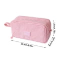 thumbnail image 3 of Estuche para lápices de pana con múltiples compartimentos | Organizador de estuches para bolígrafos de gran capacidad | Bolsa de papelería de tela resistente al desgaste para estudiantes, 3 of 6