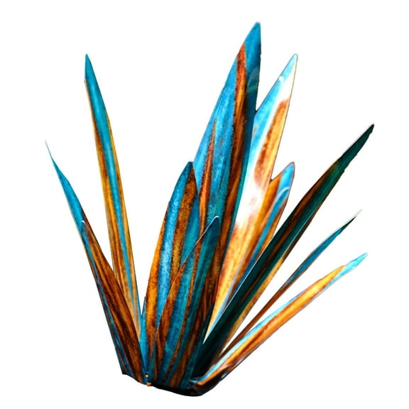 Yammee Metal Agave Garden Decorations Large Tequila Sculpture for Outdoor Yard Stake Hand Painted Garden Statue Ornament Home