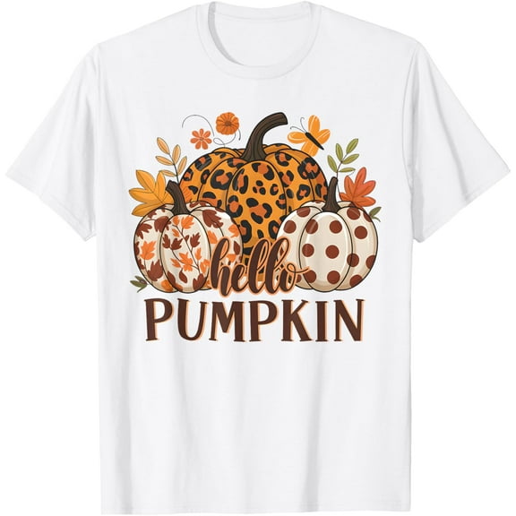 Hello Pumpkin Funny Halloween Party Autumn Fall Pumpkin T-Shirt