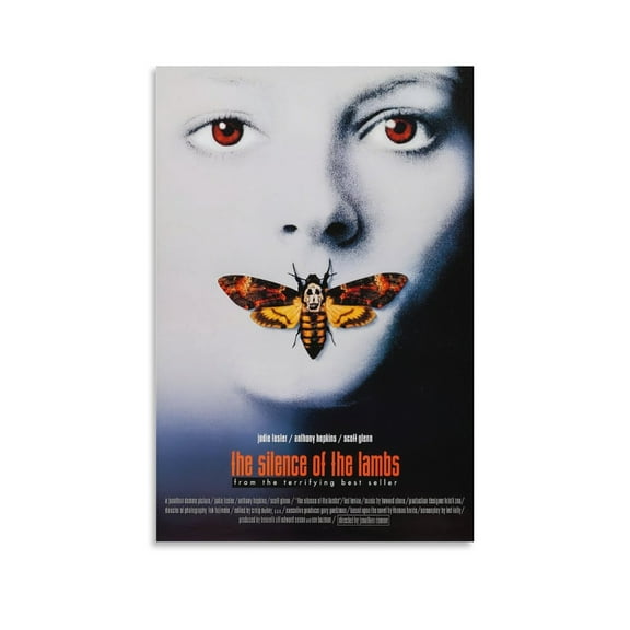 The Silence of The Lambs (3) Classic Movie Poster Canvas Art Poster and Wall Art Picture Print Modern Family bedroom Decor Posters 24x36inch(60x90cm)