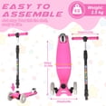 thumbnail image 5 of XJD 3 Wheel Kick Scooter for Kids,Foldable 3 Wheels Toddlers Scooter with LED Light & Adjustable Height, Best Gift for Boys Girls Outdoor Activities, Peach, 5 of 8