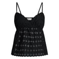 thumbnail image 5 of No Boundaries Cotton Eyelet Babydoll Cami, Women’s XXS-XXL, 5 of 5