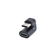 thumbnail image 2 of Type-C Adaptor Convenient Stable Transmission PVC U-shaped Angled Type C Male-to-Female Connector for Tablet-Black, 2 of 5