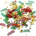 thumbnail image 1 of Confeti navideño, árbol de Navidad, copo de nieve, Papá Noel, alce, estrella de cinco puntas, lentejuelas, suministros de decoración navideña, 1 of 4