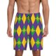 thumbnail image 1 of Balery Mardi Gras Pantalones cortos de pijama de punto de algodón para hombre con cinturilla y bolsillos-Medium, 1 of 6