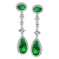 thumbnail image 2 of Bling Jewelry Womens Art Deco Vintage Dangle Chandelier Earrings CZ Teardrop, 2 of 6