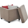 thumbnail image 4 of Tommy Hilfiger Morgan Storage Cube Ottoman Brown, 4 of 7