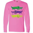 thumbnail image 3 of Inktastic Mardi Gras Holiday Alligators Long Sleeve T-Shirt, 3 of 5
