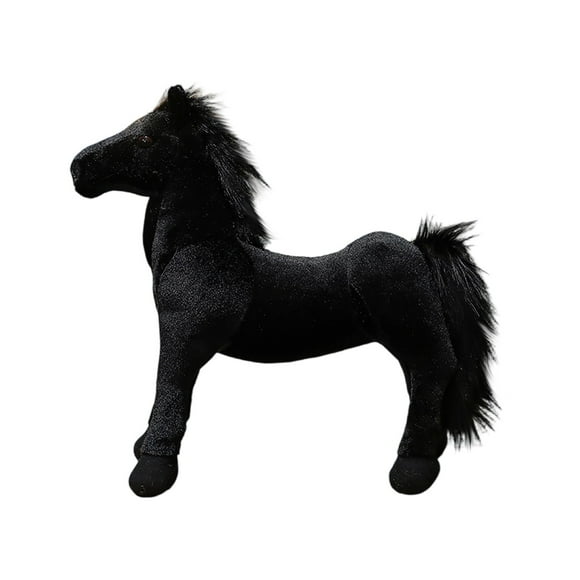 Peluche Cheval Blanc en Peluche – Poupée Poney Réaliste Douce avec Crinière et Queue Duveteuses, Cadeau Câlin pour Enfants et Tout-Petits