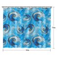 thumbnail image 5 of Blue Gold Marble Pattern Shower Curtain 84"x72" ,Bathroom Decorative Shower Curtains Set with 12 Hooks,Modern Waterproof Washable Shower Curtain, 5 of 6