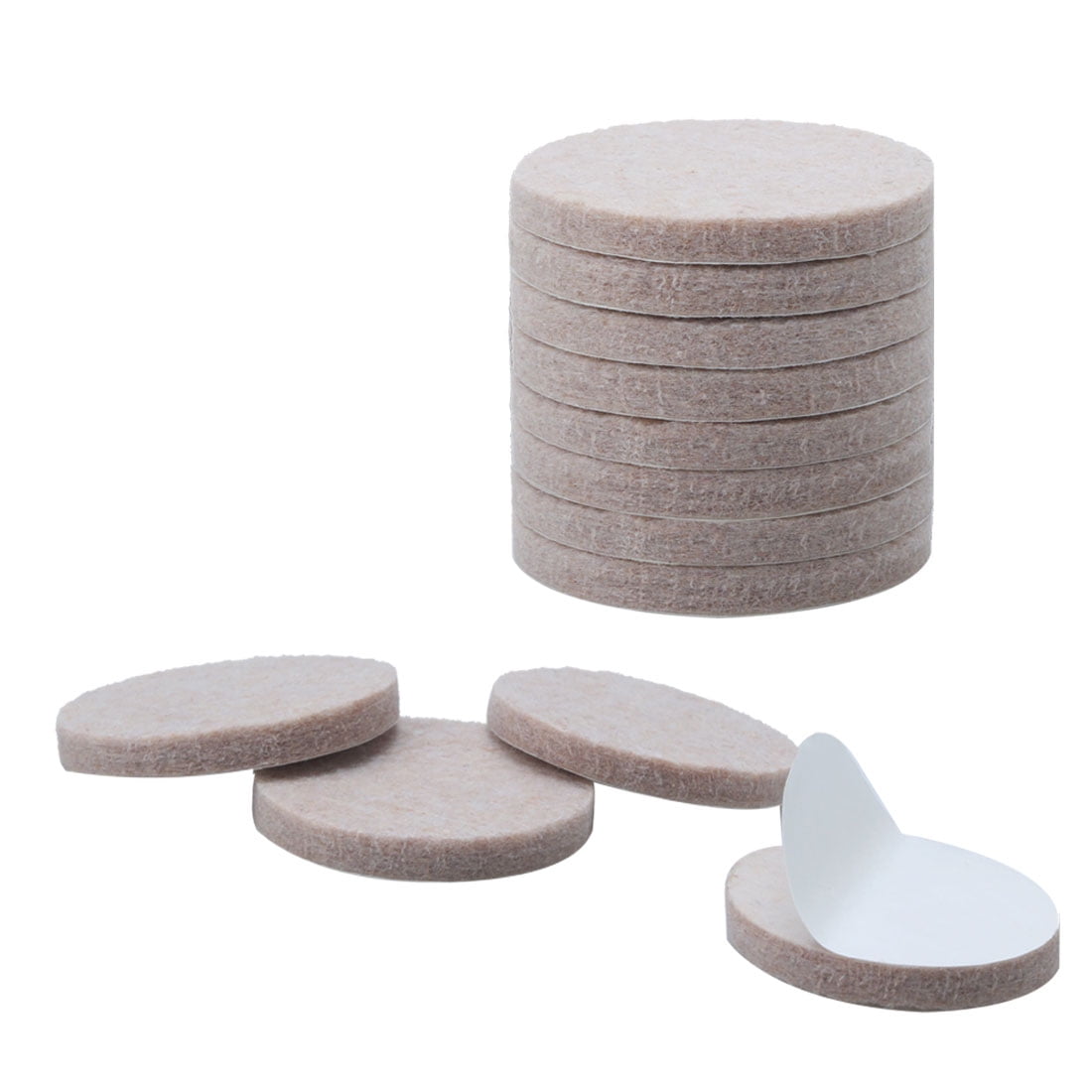 12pcs Felt Furniture Pads Round 1 1/8" Floor Protector for Chair Legs