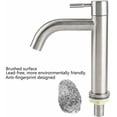 thumbnail image 3 of Single Hole Bathroom Faucet, Modern Stainless Steel Brushed Nickel Faucet, High-Performance Durable Aerator, Single Handle Control for Easy Water Adjustment, Ceramic Valve Core, 3 of 5
