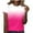 Y356#Hot Pink, variant on Ichuanyi Womens Summer Tops Trendy Gradient Color Print Short Sleeve Tshirts Shirts Crew Neck T Shirts Fashion