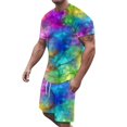 thumbnail image 5 of MKLEKYY Conjunto Deportivo Informal Corto Para Mujer Y Hombre, Ideal Para Vacaciones Y Fitness, Con Mangas Cortas Y Pantalones Cortos, Ideal Para Actividades De Primavera, Verano Y Otoño., 5 of 5