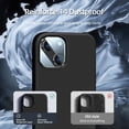 thumbnail image 4 of [5 in 1 for iPhone 14 Case, with 2 Pack Screen Protector + 2 Pack Camera Lens Protector, Liquid Silicone Ultra Slim Shockproof Protective Phone Case [Microfiber Lining] 6.1 (Black)……, 4 of 13