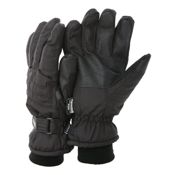 FLOSO - THINSULATE 3M 40G Guantes de invierno/esquiar/snowboarding/nieve Térmicos con palma adherente (Negro (Como se muestra))
