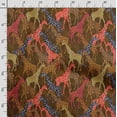 thumbnail image 3 of Soimoi Animals Print,Cotton Poplin, Sewing Fabric Sold by The Yard 42 Inch Wide,Sewing Craft Quilting/Quilt Making Fabric, Brown, 3 of 5