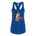 thumbnail image 2 of Wild Bobby God Made Me This Way Cross with Sunflowers Inspirational/Christian Women Racerback Tank Top, Royal, X-Large, 2 of 6