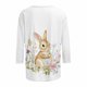 thumbnail image 5 of TaTaai Women's Pullover Blouse Round Neck 3/4 Sleeve Easter Print T-Shirt Casual Loose Fit Holiday Spring Festival Everyday Wear Gift, 5 of 5