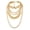 Golden, variant on Punk Multi-layer Curb Chain Statement Necklace Rock Hip-hop Jewelry Silver
