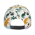 thumbnail image 4 of Xecao Dinosaurs and Tropical Leaves for Baseball Cap: Unisex, crafted from classic polyester twill fabric, featuring a soft unconstructed design, 4 of 5