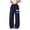 Dark Blue, variant on Girls Bow Sweatpants Baggy Wide Leg Sweat Pants with Pockets Elastic Waist Mid Rise Teen Casual Cute Kids (Grey, 11-12 Years)