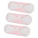 thumbnail image 4 of Compresas menstruales reutilizables, 3 piezas de compresas femeninas reutilizables lavables de color rosa, compresas sanitarias lavables, mayor durabilidad, 4 of 8